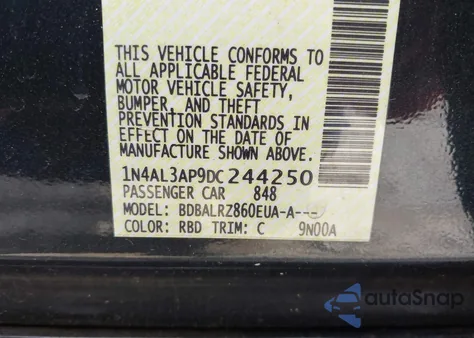 2013 Nissan Altima 2.5 S z USA, uszkodzony, nr VIN 1N4AL3AP9DC244250